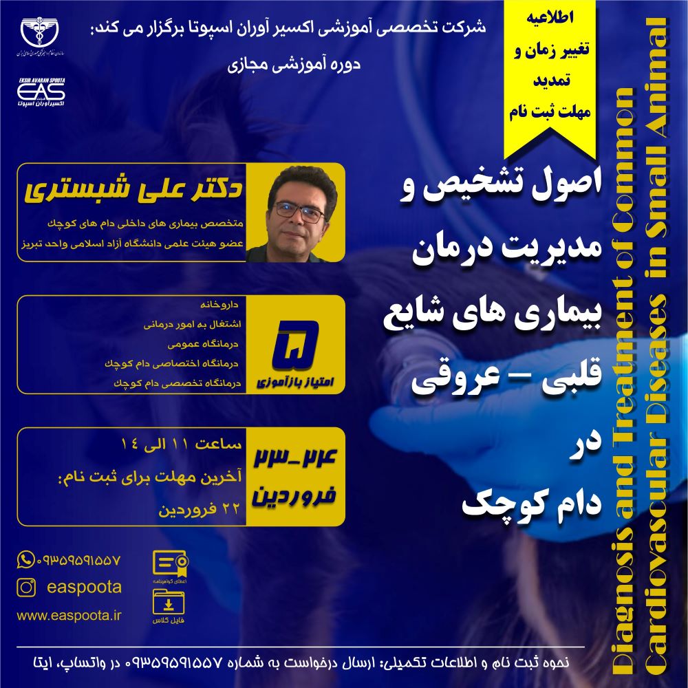 بیماریهای قلبی - عروقی از مهمترین عوامل مرگ و میر در بین حیوانات کوچک می باشند.